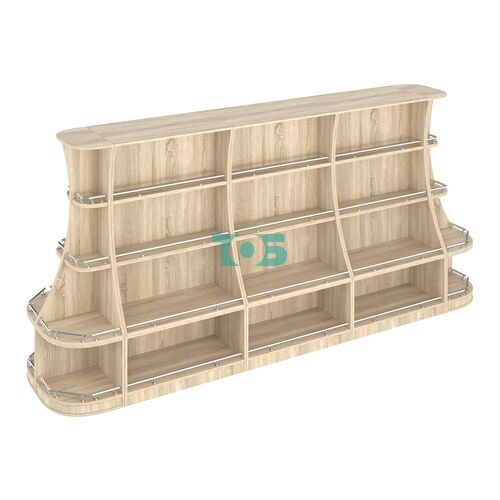 Островной низкий стеллаж ГАРАНТ №4-О с ограничителями