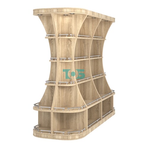 Островной высокий стеллаж ГАРАНТ №3-О с ограничителями