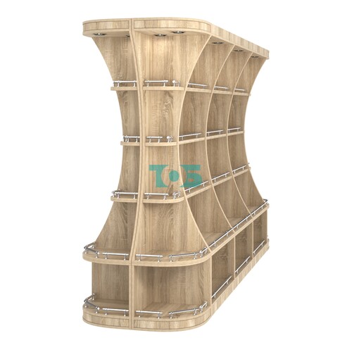 Островной высокий стеллаж ГАРАНТ №4-О с ограничителями