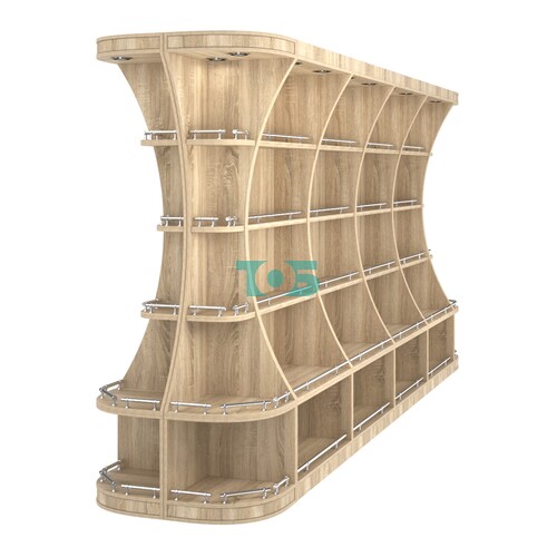 Островной высокий стеллаж ГАРАНТ №5-О с ограничителями