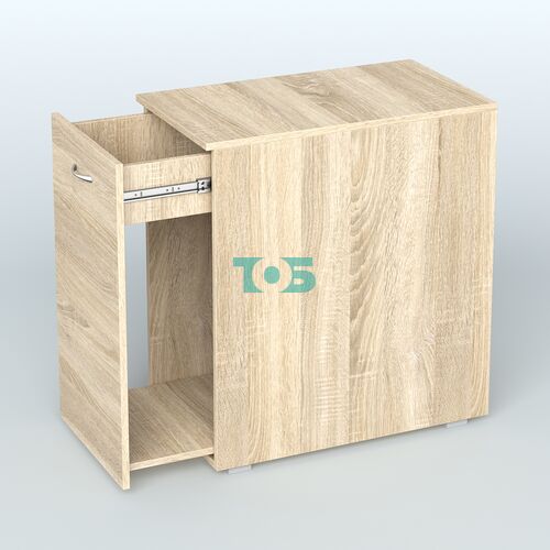 Тумба с выкатной секцией Деко, цвет белый