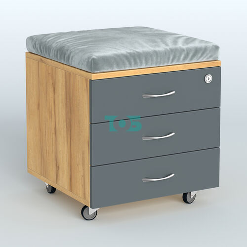 Тумба подкатная Платинум Персонал, цвет белый премиум