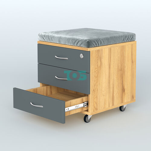 Тумба подкатная Платинум Персонал, цвет белый премиум