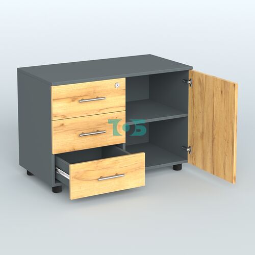 Тумба для оргтехники Види Вуд, цвет мокко + вяз