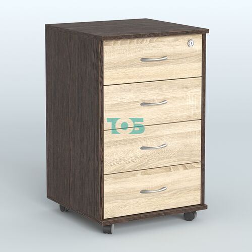 Тумба подкатная 4 ящика, цвет венге