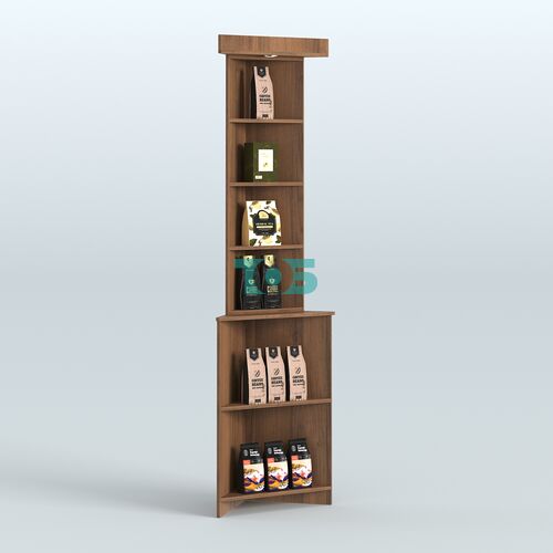 Витрина с каркасом из ДСП для чая и кофе угловая №4 (внешний угол)