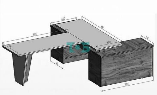 Стол руководителя Вектор №12 левосторонний