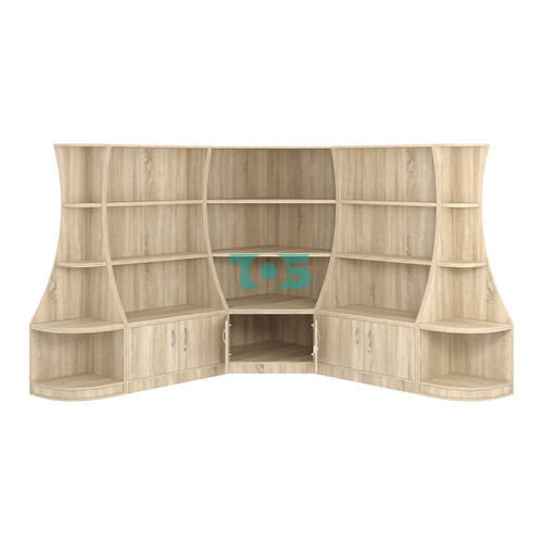 Угловой низкий стеллаж ГАРАНТ №2