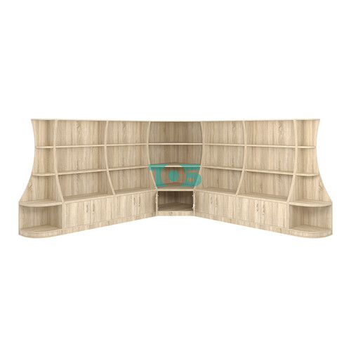 Угловой низкий стеллаж ГАРАНТ №3