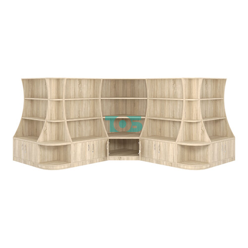 Угловой низкий стеллаж ГАРАНТ №4