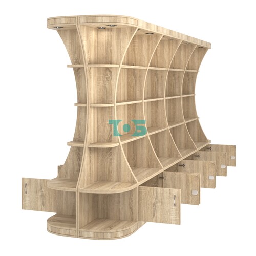 Островной высокий стеллаж ГАРАНТ №5