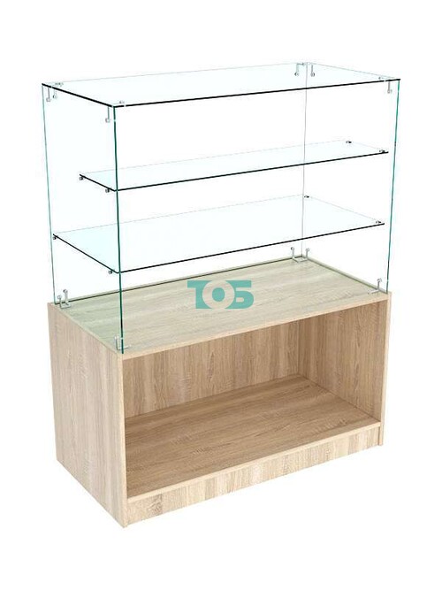 Прилавок Истра с двумя стеклянными полками №7 (открытый)