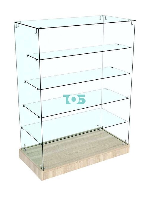 Прилавок Истра с четырьмя полками из стекла №9 (открытый)