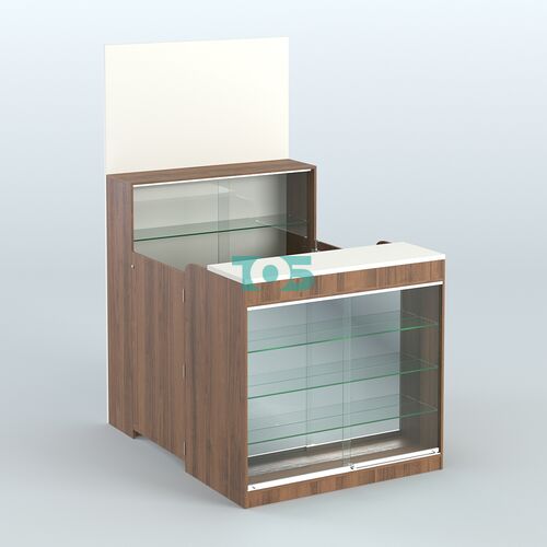 Мини павильон для торговли с полками и фасадным зеркалом СЛОТ №3 (2 кв.м)