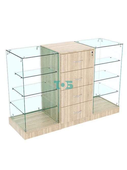 Прилавок Истра трёхсекционный на цоколе №12+13+12