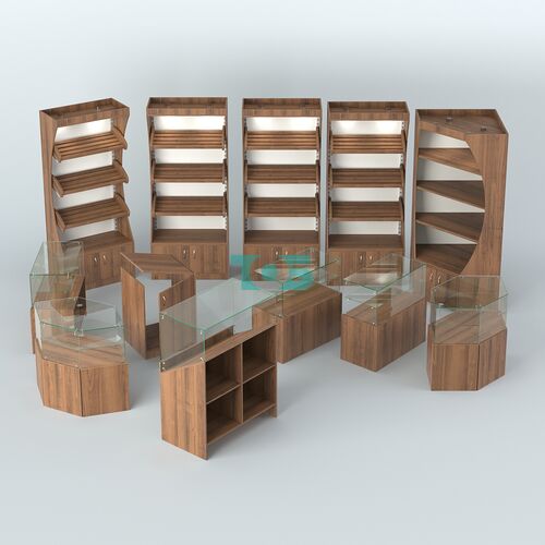 Угловой павильон с широким рядом стеллажей для размещения хлеба и выпечки №4