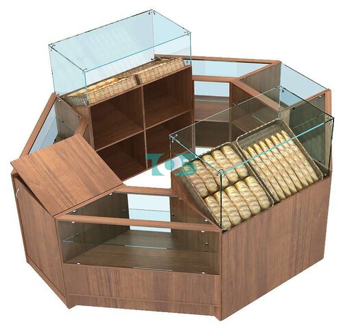 Островной недорогой павильон для торговли хлебом и выпечкой №1