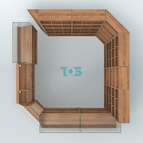 Угловой павильон из ДСП для торговли хлебом и выпечкой №5