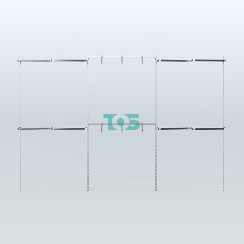 Neo Fix №1(М) с разными видами поручней из хрома (3600 мм)