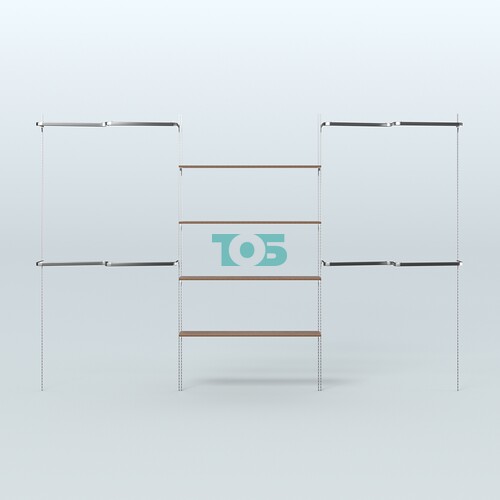 Neo Fix №5(М) с полками из ДСП и М-образными поручнями (3600 мм)