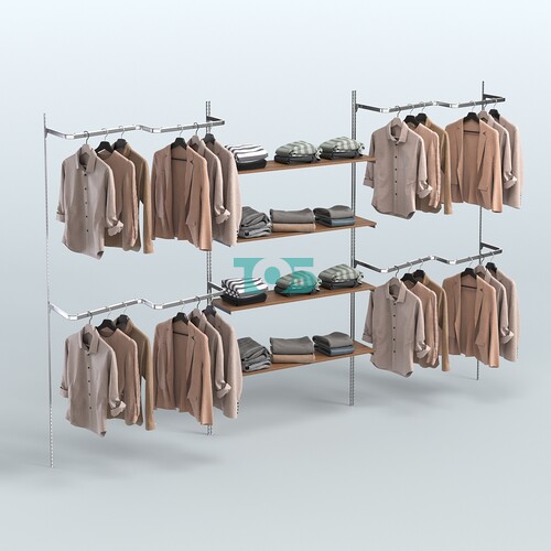 Neo Fix №5(М) с полками из ДСП и М-образными поручнями (3600 мм)