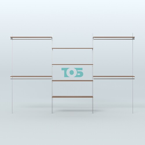 Neo Fix №5(С) с выносными поручнями и полками из ДСП (3600 мм)