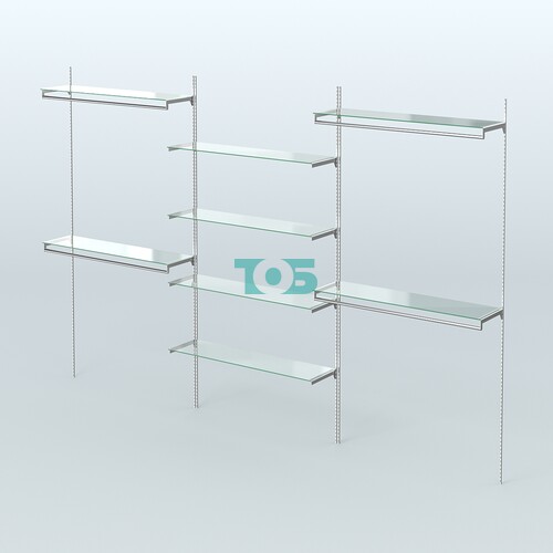 Neo Fix №6(С) со стекловидными полками и выносными поручнями (3600 мм)