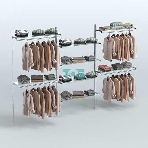 Neo Fix №6(С) со стекловидными полками и выносными поручнями (3600 мм)