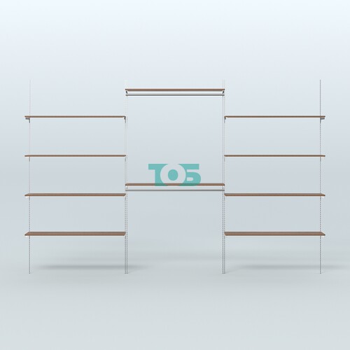 Neo Fix №7(С) система настенная с выносными поручнями и полками из ДСП (3600 мм)