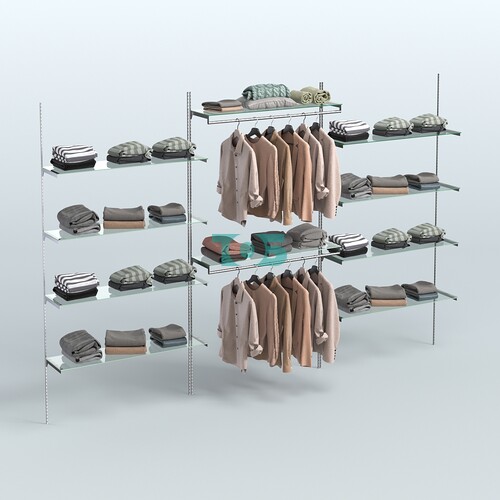 Neo Fix №8(C) с прозрачными полками и выносными поручнями (3600 мм)