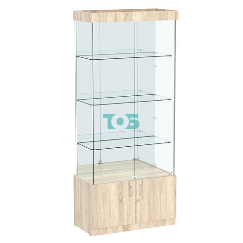 Витрина Истра №3 прямоугольная (задняя стенка - зеркало)