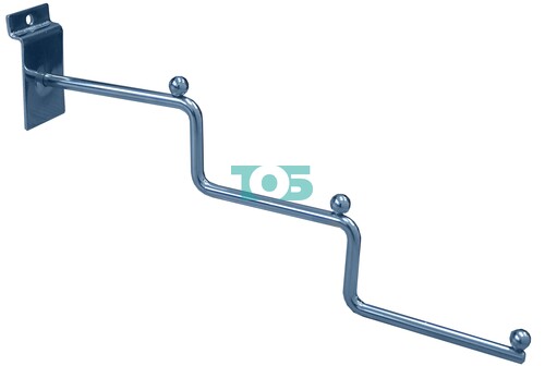 Кронштейн "ступенька" на экономпанель с 3мя шариками "ХРОМ" (КЭК-3Ш-СЗХ) 