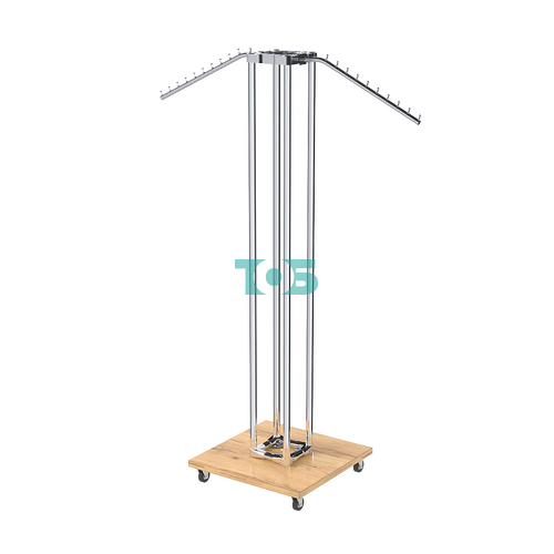 Торговое вешало для одежды с наклонными кронштейнами СТРЕЛА №3-5Ц-ТНХ