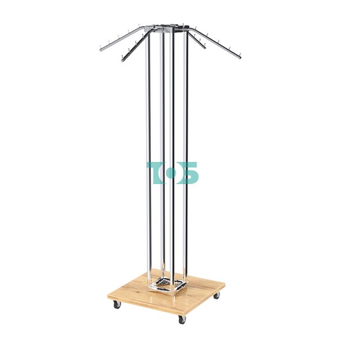 Торговое вешало для одежды ЁЛОЧКА с наклонными кронштейнами №3-4К-5Ц-ТНХ