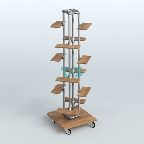 Торговый стенд для обуви с двенадцатью полками ЛЕСЕНКА №2-1