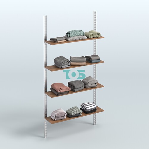 Система ГЛОБАЛ с четырьмя прямыми полками из ДСП №17 (1200 мм)