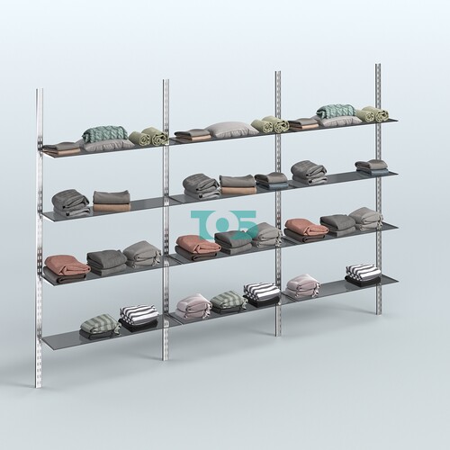 Система ГЛОБАЛ с двенадцатью полками из тонированного стекла №16 (3600 мм)