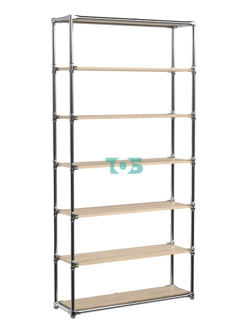 Пристенный торговый стеллаж  ЛАЙТ с пятью полками ДСП №2