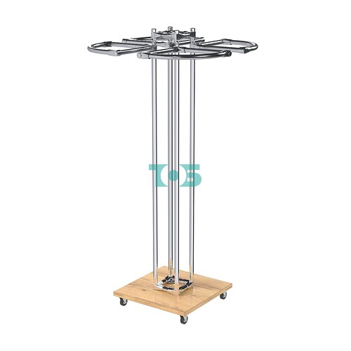 Торговое хромированное одноярусное вешало СЕКТОР №1