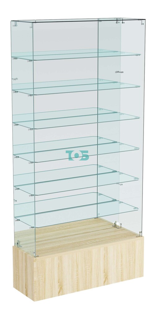 Витрина ИСТРА №136 прямоугольная (З/C - зеркало), без дверей