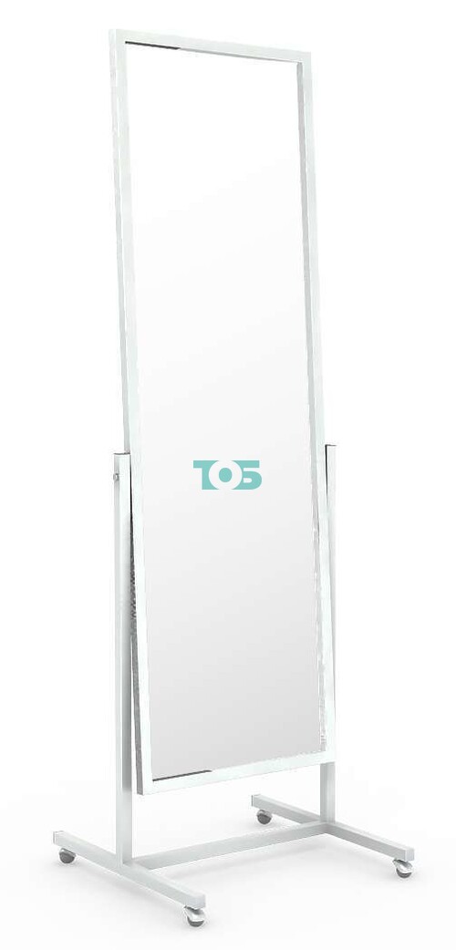 Зеркало напольное на колесах ST-03К рама- Белый Матовый