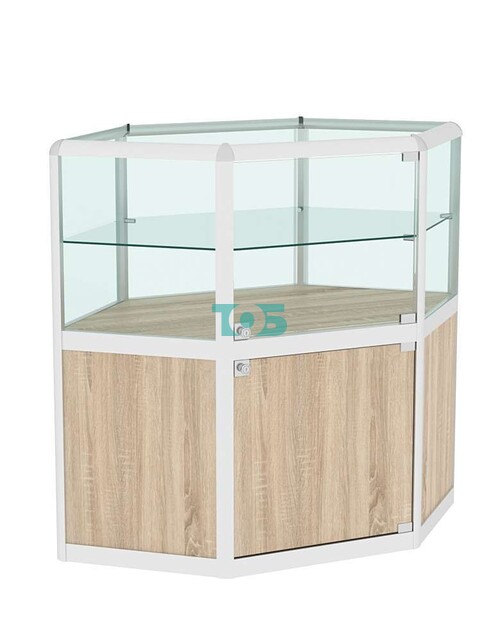 Прилавок из профиля угловой шестигранный №3  (закрытый)