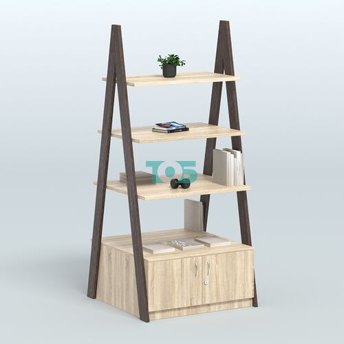 Торговая двусторонняя стойка ЛОФТ №4-950 с распашными дверками в накопителе