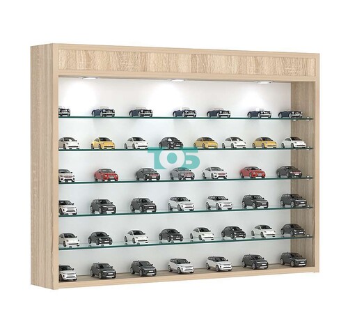 Витрина настенная №3-7Г открытая с пятью полками и фризом