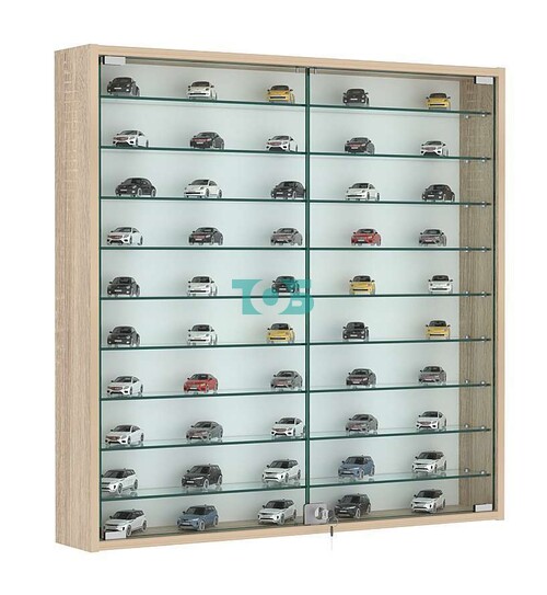 Витрина настенная №4-5А с девятью прозрачными полками