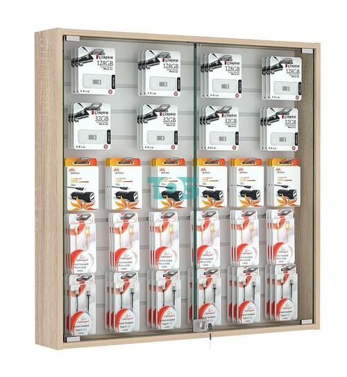 Витрина настенная №4-1Б закрытая с экономпанелью