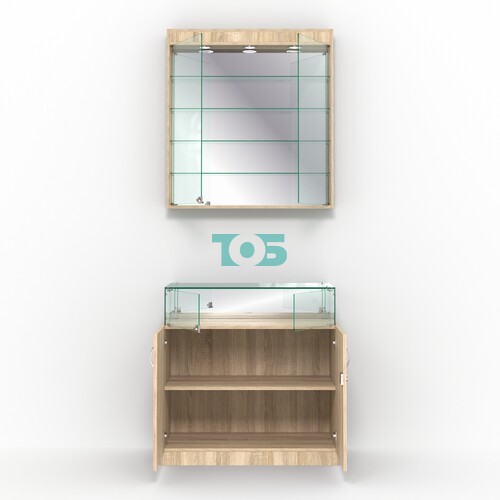 Комбинированный прилавок-витрина с верхней подсветкой КПВ-14-04