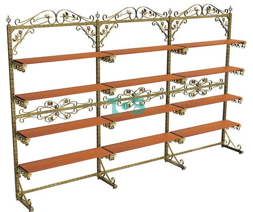 Пристенная открытая система с полками ДСП «Улица Роз» №17 (2600х3600 мм)