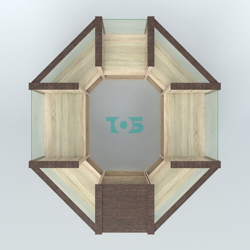 Торговый островок в стиле ЛОФТ восьмиугольный №5 (5,38 кв.м)