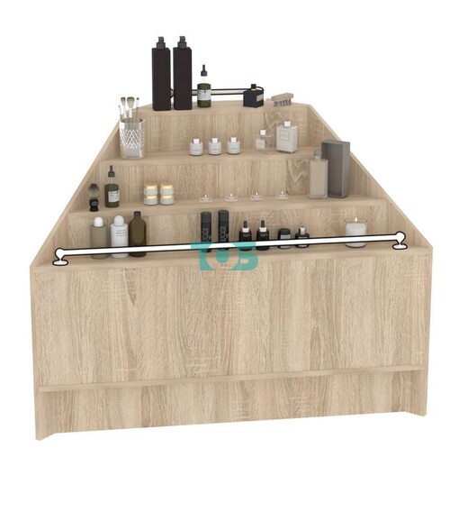 Прилавок-горка угловой №1А с четырьмя ступенями (внешний угол)